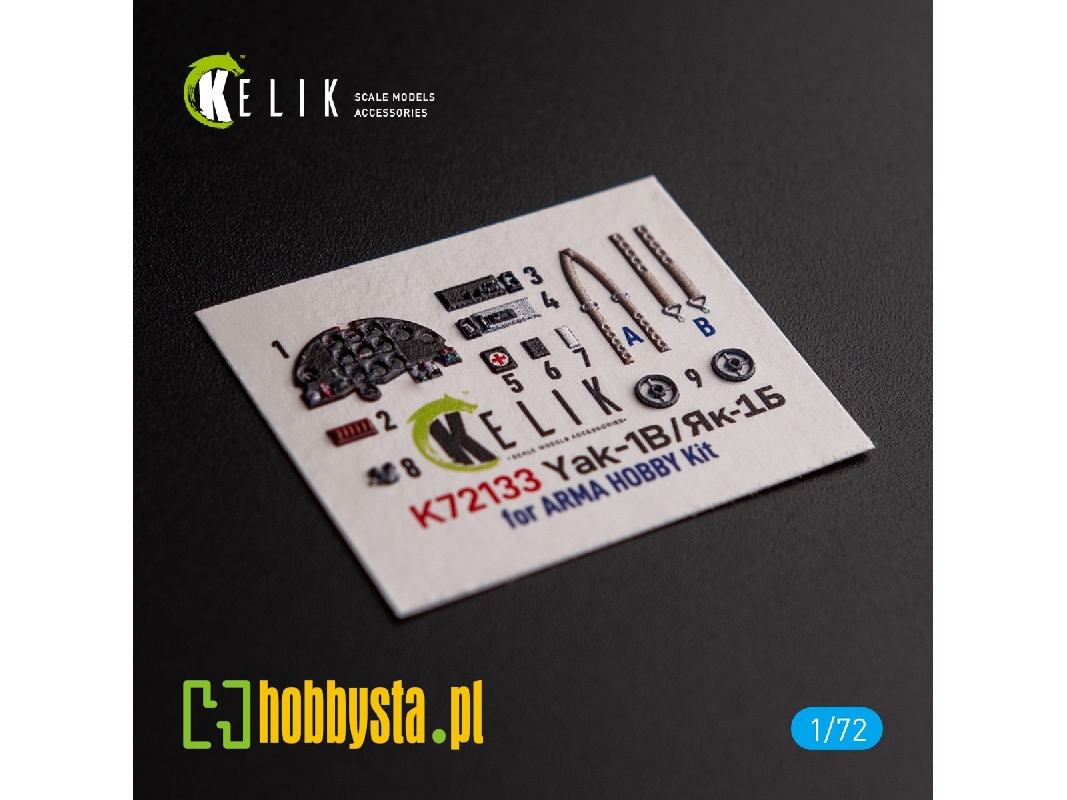 Yak-1b - Interior 3d Decals For Arma Hobby Kit - zdjęcie 1