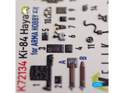 Ki-84 Hayate - Interior 3d Decals For Arma Hobby Kit - zdjęcie 5