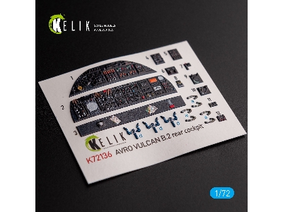 Avro Vulcan B.2 Rear Cockpit - Interior 3d Decals For Airfix Kit - zdjęcie 1