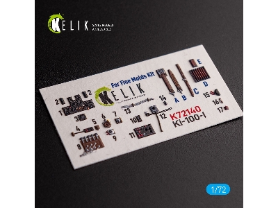 Ki-100-i - Interior 3d Decals For Finemolds Kit - zdjęcie 1