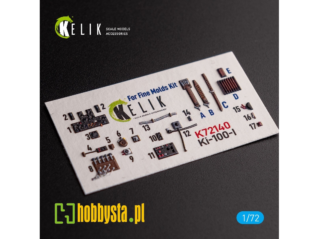 Ki-100-i - Interior 3d Decals For Finemolds Kit - zdjęcie 1 Ki-100-i - Interior 3d Decals For Finemolds Kit - zdjęcie 1