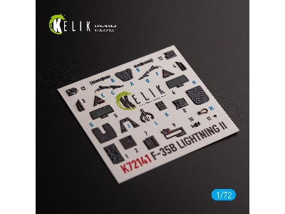 F-35b - Interior 3d Decals For Tamiya Kit - zdjęcie 1