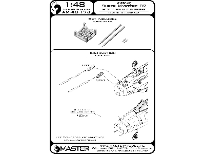 Dassault Super Myst&#232;re B2 - Rurki Pitota (Z ĹĽywicznymi Mocowaniami) Oraz Sondy Angle Of Attack - zdjÄ™cie 6