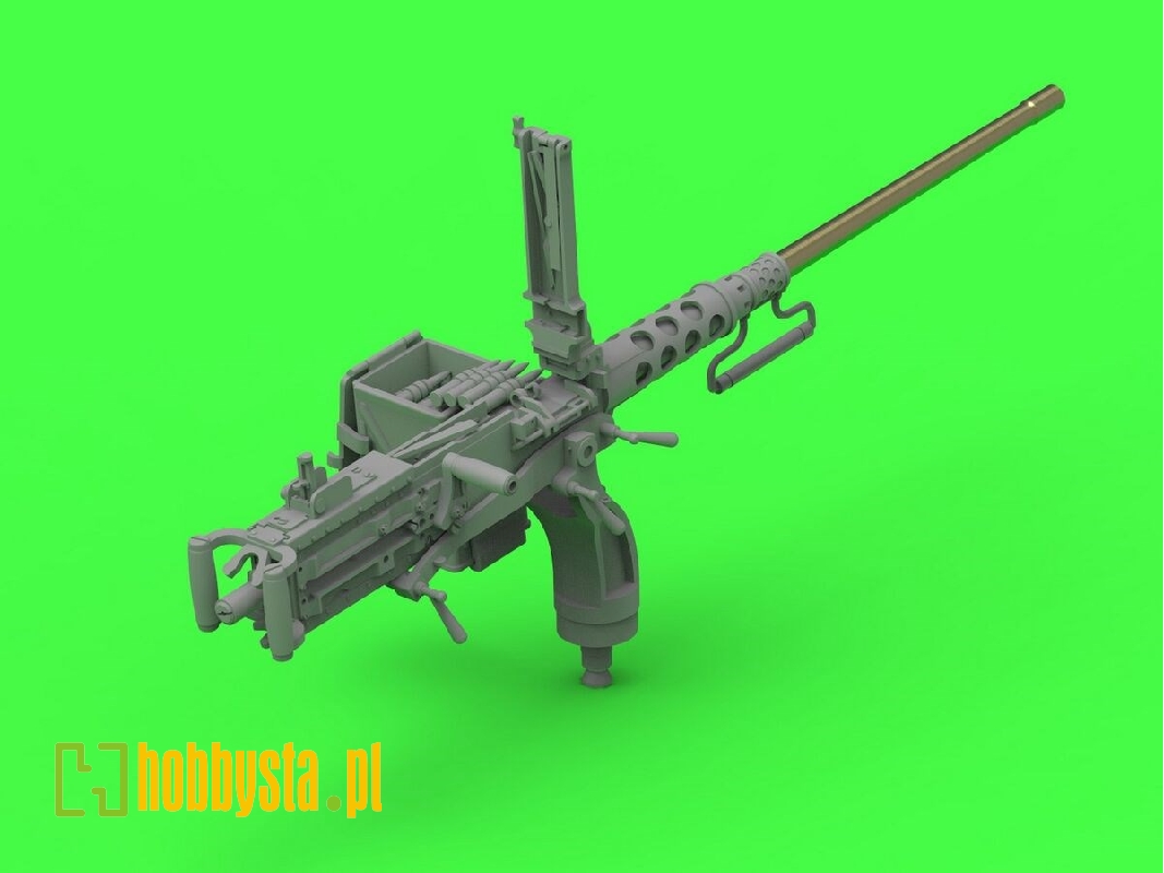 Browning M2hb .50 Cal (12,7mm) - Z Mocowaniem Do Niszczyciela Czołgów M10 (Kołyska D70627 Z Małą Skrzynką Amunicyjną D683 Browning M2hb .50 Cal (12,7mm) - Z Mocowaniem Do Niszczyciela Czołgów M10 (Kołyska D70627 Z Małą Skrzynką Amunicyjną D683