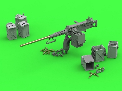 Browning M2hb .50 Cal (12,7mm) - Z Mocowaniem Do Niszczyciela Czołgów M10 (Kołyska D70627 Z Małą Skrzynką Amunicyjną D683