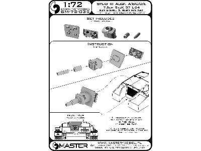 Stug Iii Ausf. A/B/C/D/E - 7,5cm Stuk 37 L/24 - Lufa Działa Wraz Z żywiczną Osłoną Jarzma - zdjęcie 14