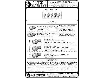 Zestaw HamulcĂłw Wylotowych Do Niemieckich DziaĹ‚ 7,5cm Pak/Kwk/Stuk 40 (5 TypĂłw) - zdjÄ™cie 6