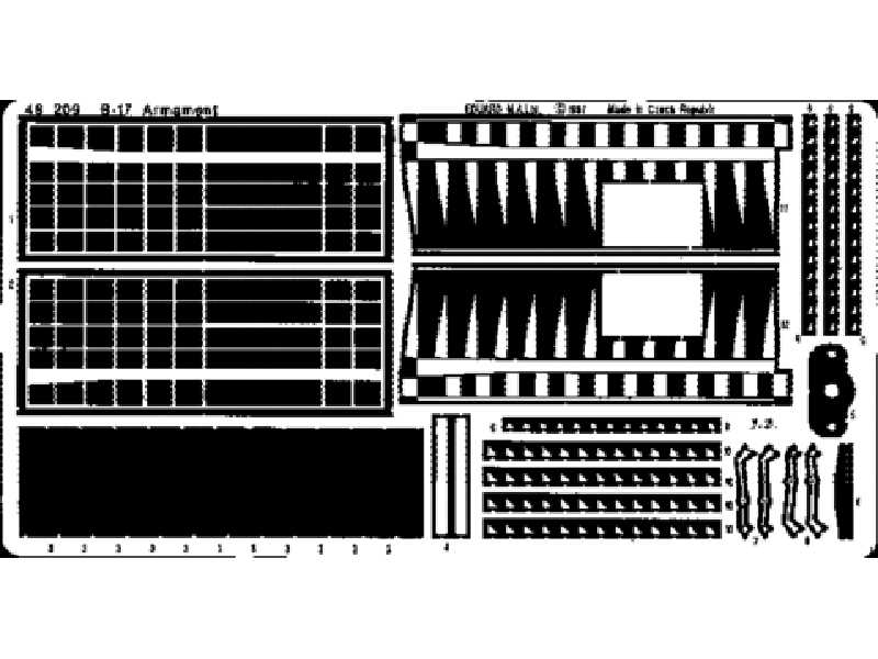  B-17 armament 1/48 - Monogram - blaszki - zdjęcie 1