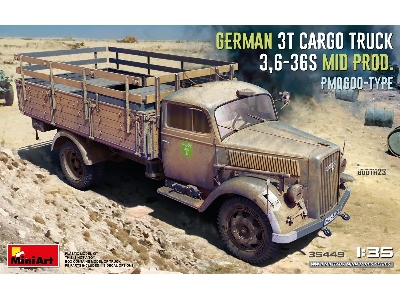 German 3t Cargo Truck 3,6-36s Mid Prod. Pmq600-type - zdjęcie 1