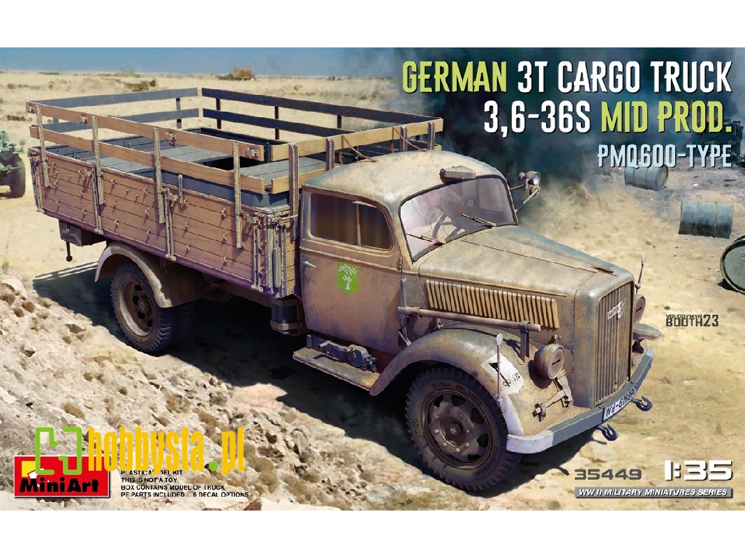 German 3t Cargo Truck 3,6-36s Mid Prod. Pmq600-type - zdjęcie 1 German 3t Cargo Truck 3,6-36s Mid Prod. Pmq600-type - zdjęcie 1