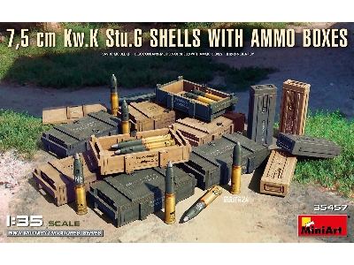 7,5 Cm Kw.K Stu.G Shells With Ammo Boxes - zdjęcie 1