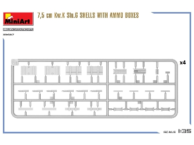 7,5 Cm Kw.K Stu.G Shells With Ammo Boxes - zdjęcie 3