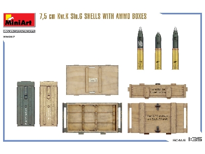 7,5 Cm Kw.K Stu.G Shells With Ammo Boxes - zdjęcie 5