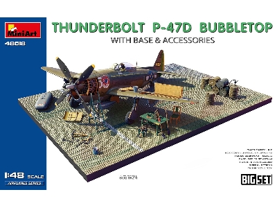 Thunderbolt P-47d Bubbletop With Base & Accessories. Big Set - zdjęcie 1