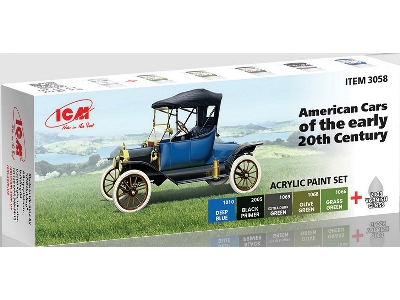 Acrylic Paint Set For American Cars Of The Early 20th Century - zdjęcie 1