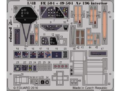  Ar 196 interior S. A. 1/48 - Italeri - blaszki - zdjęcie 1