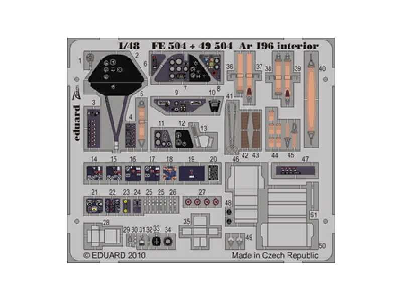 Ar 196 interior S. A. 1/48 - Italeri - blaszki - zdjęcie 1 Ar 196 interior S. A. 1/48 - Italeri - blaszki - zdjęcie 1