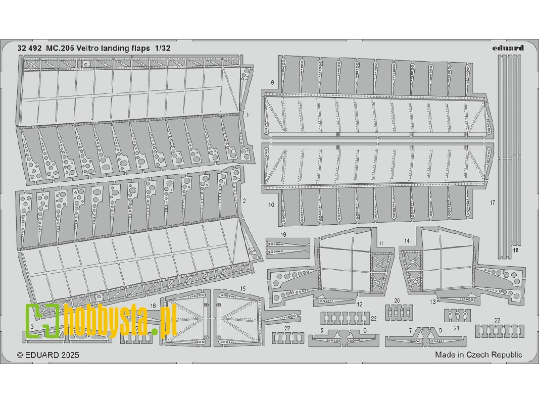 MC.205 Veltro landing flaps 1/32 - ITALERI - zdjęcie 1 MC.205 Veltro landing flaps 1/32 - ITALERI - zdjęcie 1