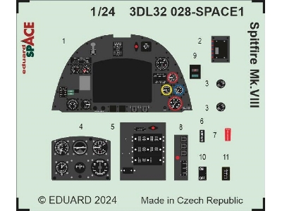 Spitfire Mk. VIII SPACE 1/24 - AIRFIX - zdjęcie 3
