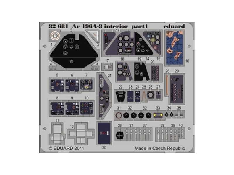  Ar 196A-3 interior S. A. 1/32 - Revell - blaszki - zdjęcie 1