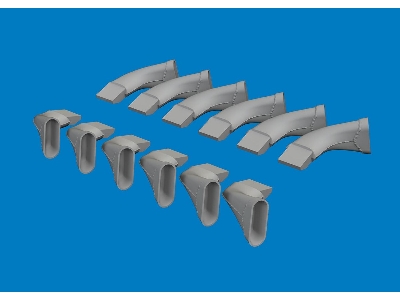 Spitfire Mk. VIII exhaust fishtail PRINT 1/24 - AIRFIX - zdjęcie 1