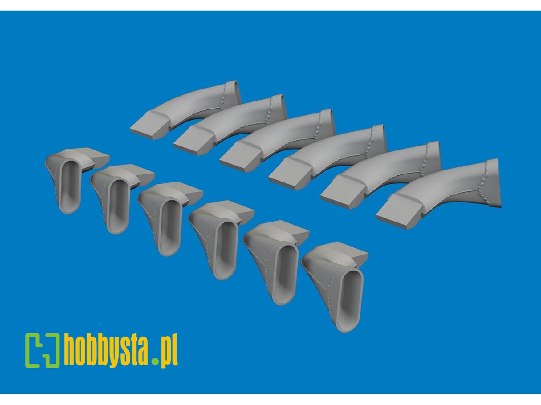 Spitfire Mk. VIII exhaust fishtail PRINT 1/24 - AIRFIX - zdjęcie 1