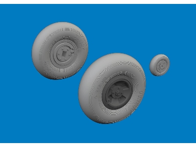 Spitfire Mk. VIII wheels 4spoke 1/24 - AIRFIX - zdjęcie 1