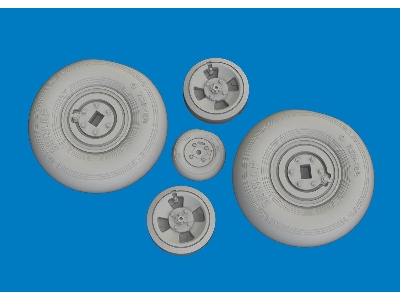 Spitfire Mk. VIII wheels 4spoke 1/24 - AIRFIX - zdjęcie 3
