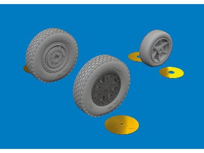 P-39 wheels late 1/48 - ARMA HOBBY - zdjęcie 2