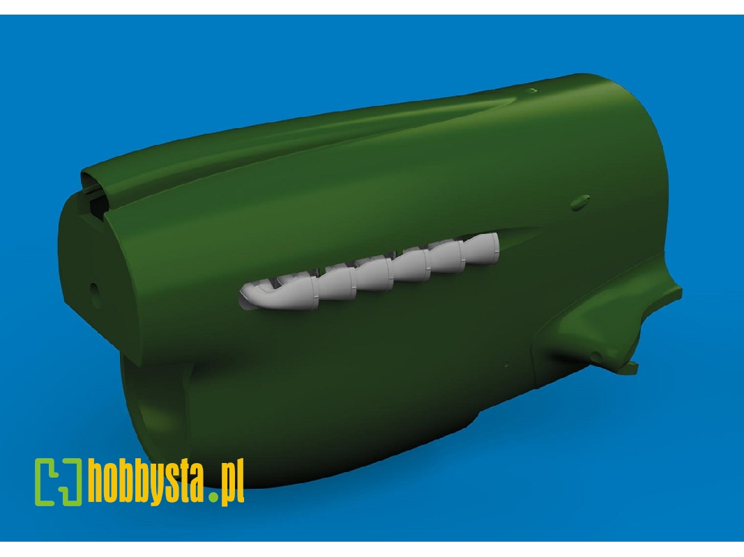 P-40 exhaust stacks fishtail PRINT 1/48 - EDUARD - zdjęcie 1 P-40 exhaust stacks fishtail PRINT 1/48 - EDUARD - zdjęcie 1
