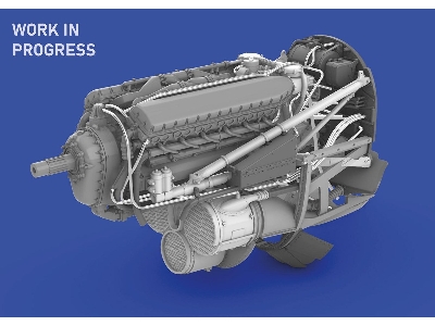 P-40E engine PRINT 1/48 - EDUARD - zdjęcie 1
