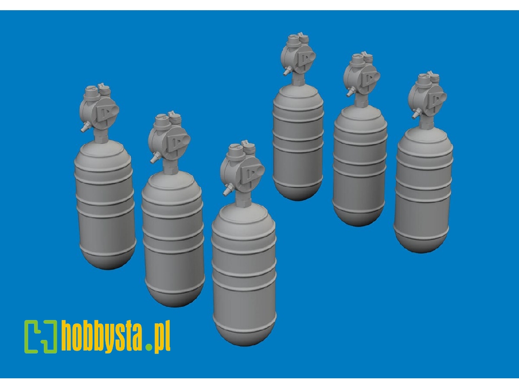 WWII USAAF oxygen cylinder A-6 PRINT 1/72 - zdjęcie 1 WWII USAAF oxygen cylinder A-6 PRINT 1/72 - zdjęcie 1