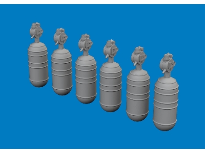 WWII USAAF oxygen cylinder A-6 PRINT 1/72 - zdjęcie 2