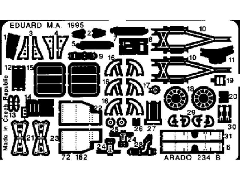 Ar 234B Blitz 1/72 - Dragon - blaszki - zdjęcie 1 Ar 234B Blitz 1/72 - Dragon - blaszki - zdjęcie 1