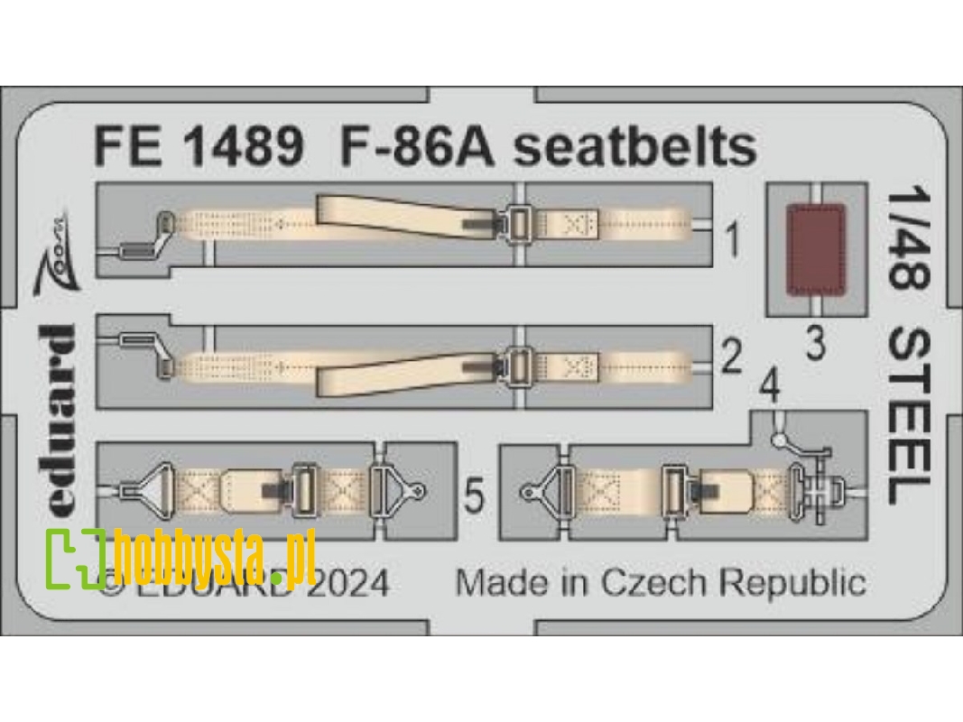 F-86A seatbelts STEEL 1/48 - CLEAR PROP - zdjęcie 1 F-86A seatbelts STEEL 1/48 - CLEAR PROP - zdjęcie 1