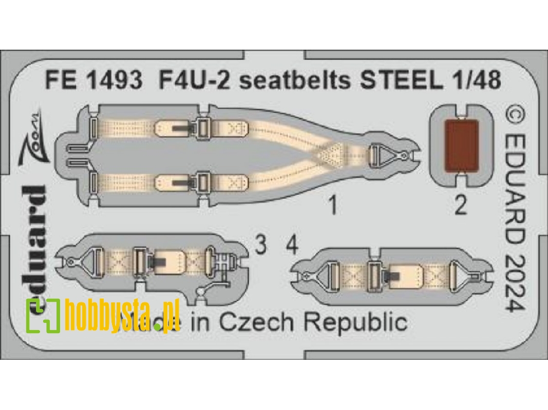 F4U-2 seatbelts STEEL 1/48 - HOBBY BOSS - zdjęcie 1 F4U-2 seatbelts STEEL 1/48 - HOBBY BOSS - zdjęcie 1