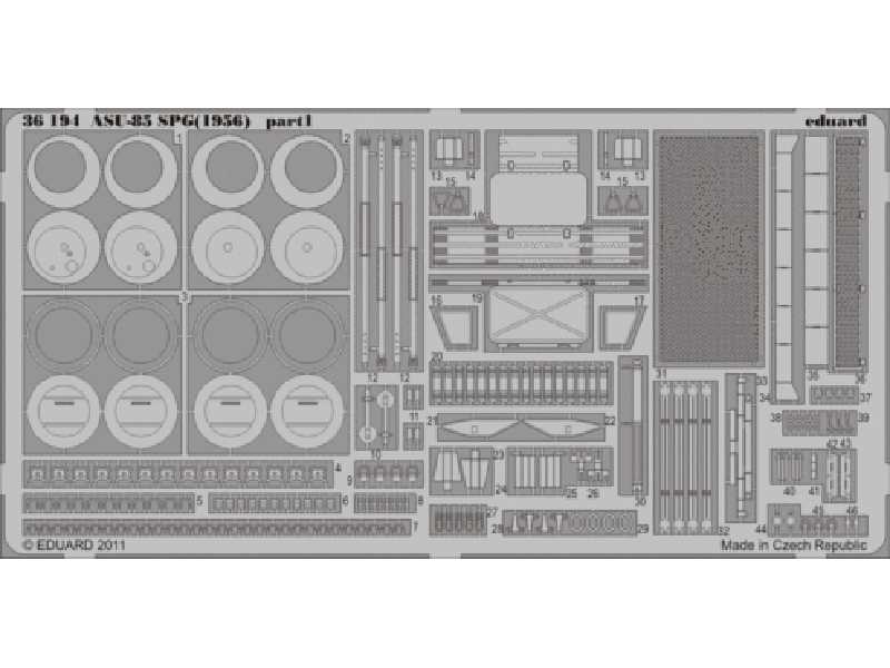  ASU-85 SPG (1956) 1/35 - Trumpeter - blaszki - zdjęcie 1