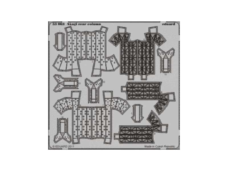 Akagi rear column  1/350 - Hasegawa - blaszki - zdjęcie 1