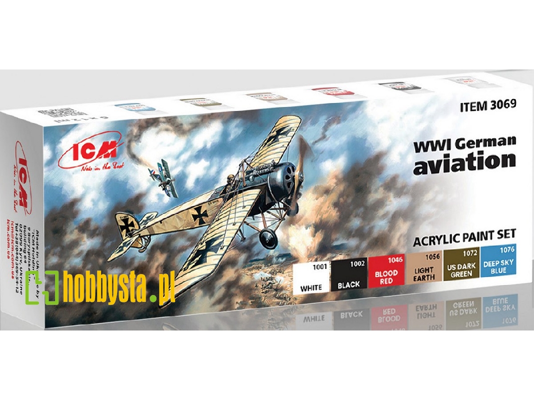 Acrylic Paint Set For WWI German Aviation - zdjęcie 1 Acrylic Paint Set For WWI German Aviation - zdjęcie 1