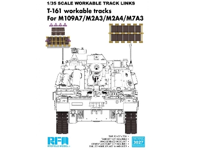 T-161 Workable Tracks For M109a7/M2a3/M2a4/M7a3 (Plastic) - zdjęcie 1
