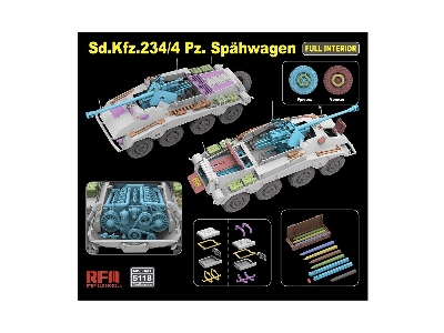 Sd.Kfz.234/4 Pz.SpĂ¤hwagen With Full Interior - zdjÄ™cie 3