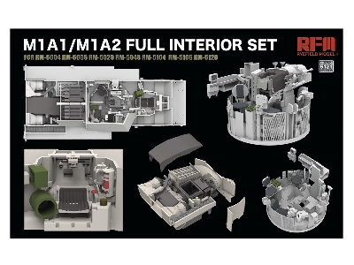 M1a1/M1a2 Abrams Tank Full Interior Set (Without Tank Kit) - zdjęcie 2