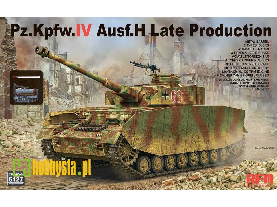 Pz.Kpfw.Iv Ausf.H Late Production With Workable Tracks - zdjęcie 1 Pz.Kpfw.Iv Ausf.H Late Production With Workable Tracks - zdjęcie 1