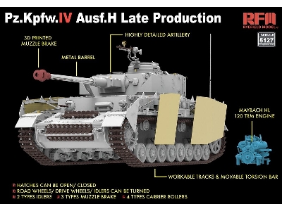 Pz.Kpfw.Iv Ausf.H Late Production With Workable Tracks - zdjęcie 2