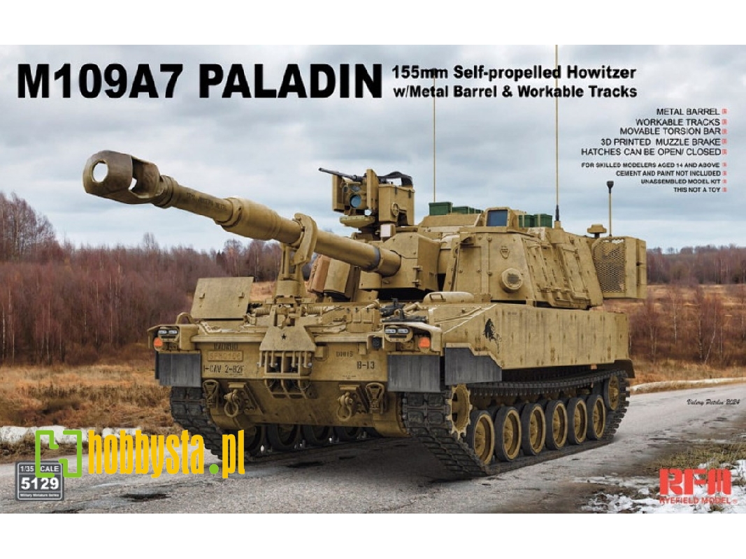 M109a7 Paladin 155 Mm Self-propelled Howitzer With Workable Tracks - zdjęcie 1 M109a7 Paladin 155 Mm Self-propelled Howitzer With Workable Tracks - zdjęcie 1