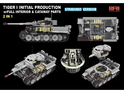 Tiger I Initial Production (Early 1943) With Full Interior Standard Version (2 In 1 Kit) - zdjęcie 3