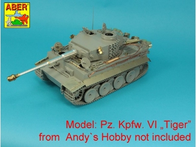 Lufa 8,8 cm KwK 36/56 do Tiger I z wczesna (Andy`s Hobby/Takom) - zdjęcie 3