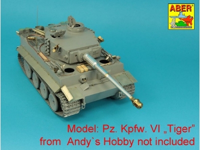 Lufa 8,8 cm KwK 36/56 do Tiger I z wczesna (Andy`s Hobby/Takom) - zdjęcie 4