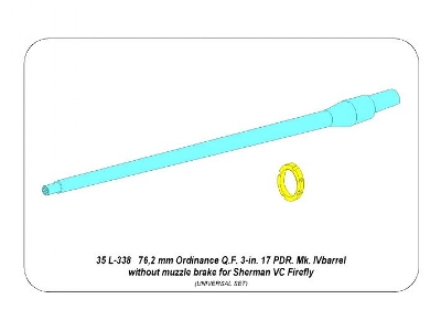 Lufa 76,2 mm Ordinance Q.F. 3-in. 17 PDR. do Shermana VC Firefly - zdjęcie 12