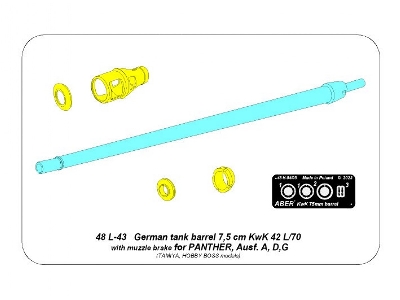 Lufa 7,5cm KwK 42L/70 z hamulcem wylotowym do czołgu Sd.Kfz.171 Pantera - zdjęcie 17